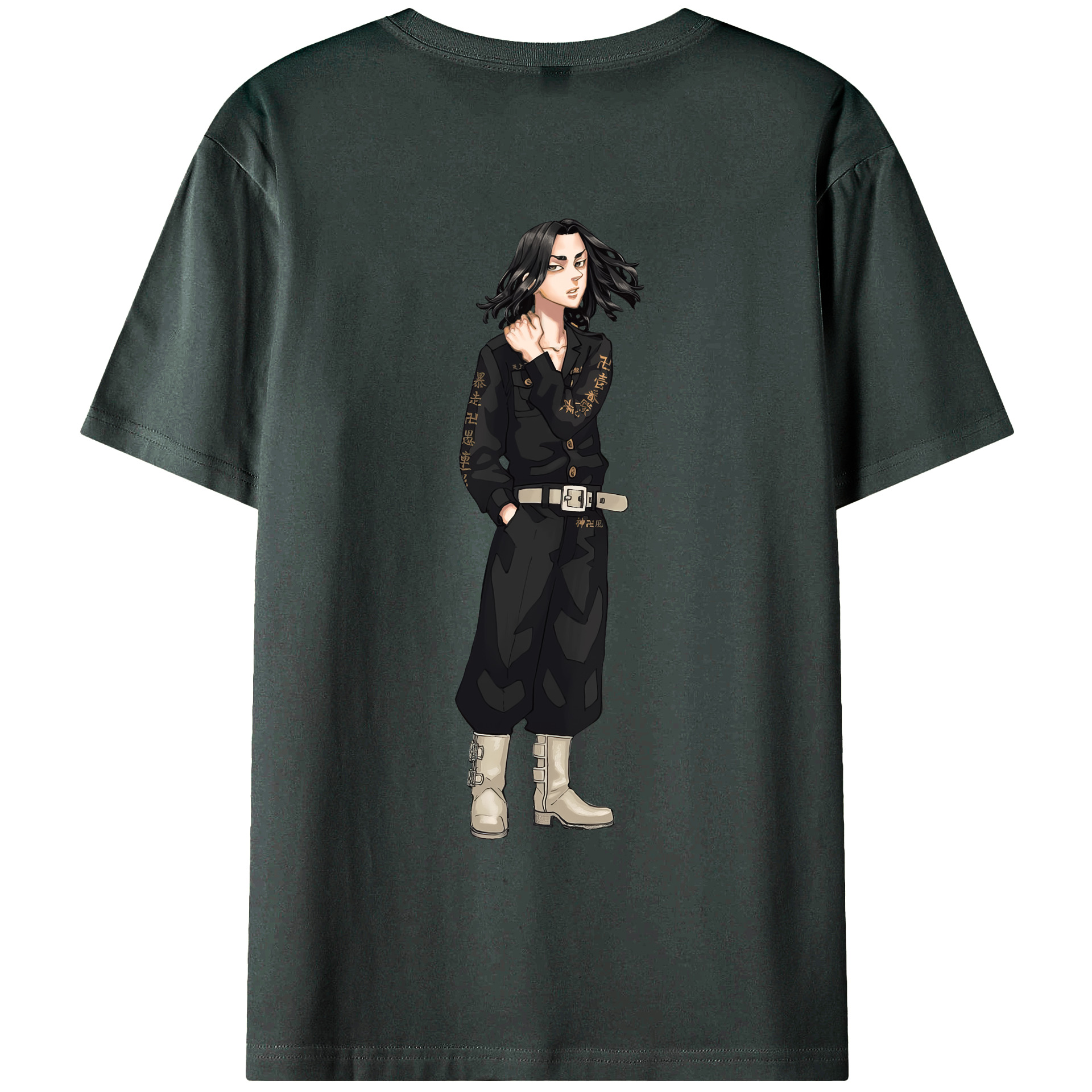 （画像用） 東京リベンジャーズ Tokyo Revengers 綿100％ メンズ半袖Tシャツ（バックプリント） 通気性